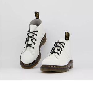 Dr. Marten Church Smooth Monkey White Leather Boots